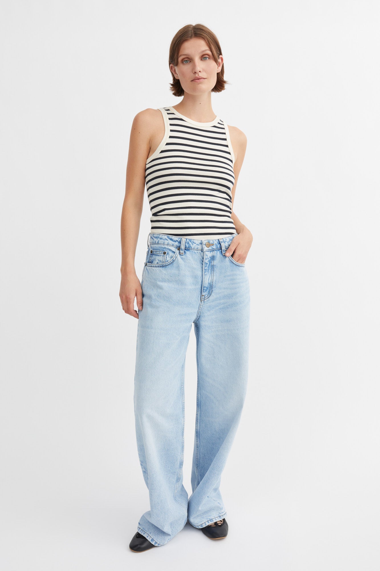 Skall Studio Loui tank top Tank top Dark navy/White stripe